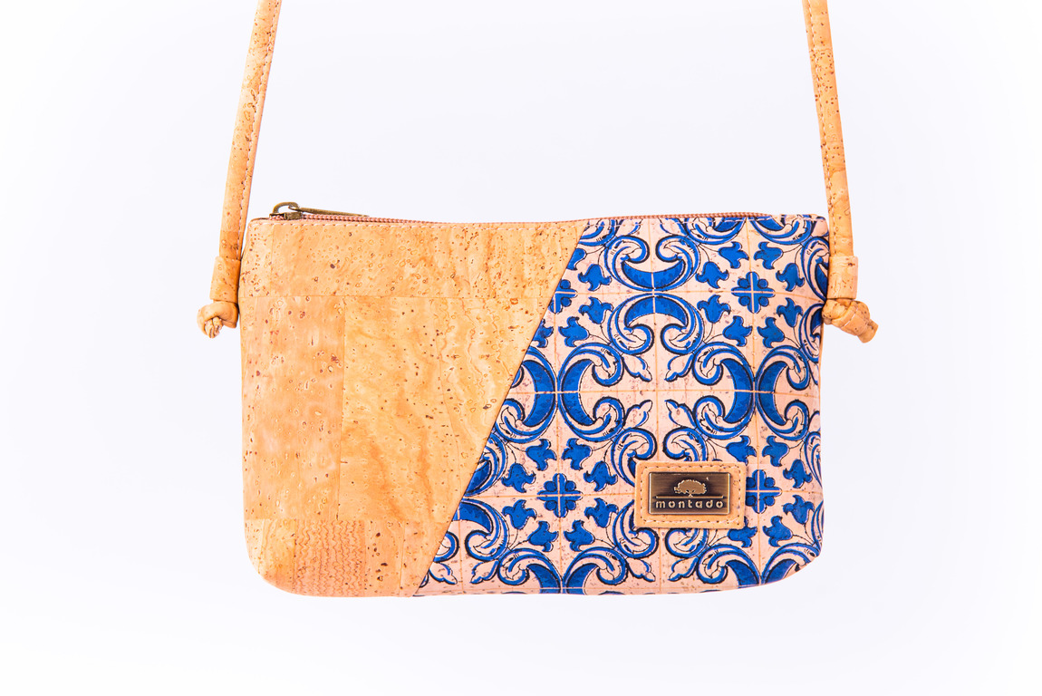 Сумка crossbody из пробки Alis / 20 cm/ natural-brown